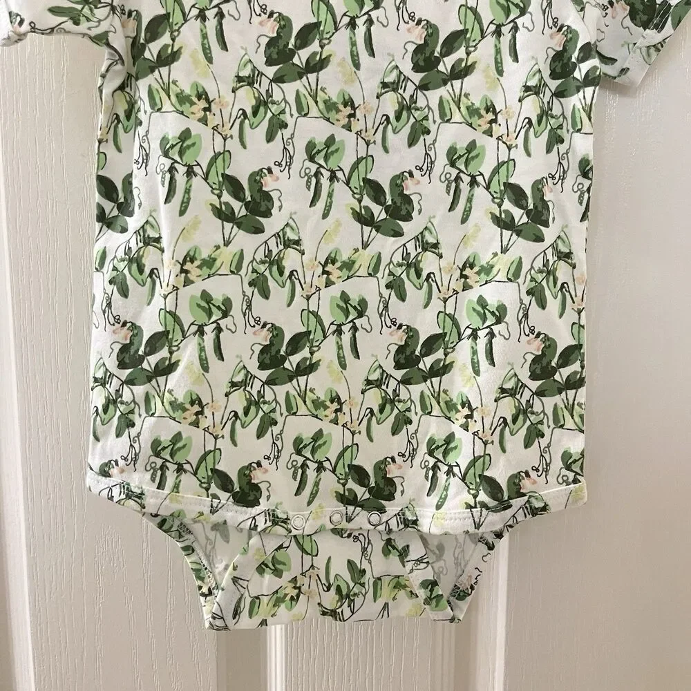 Kate Quinn Short Sleeve Lap Neck Bodysuit Sweet Pea Floral Size 18-24 Months NWT